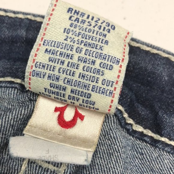 AUTHENTIC TRUE RELIGION JULIE SKINNY JEANS 31x29 MADE IN USA πΊπΈ - Picture 5 of 13